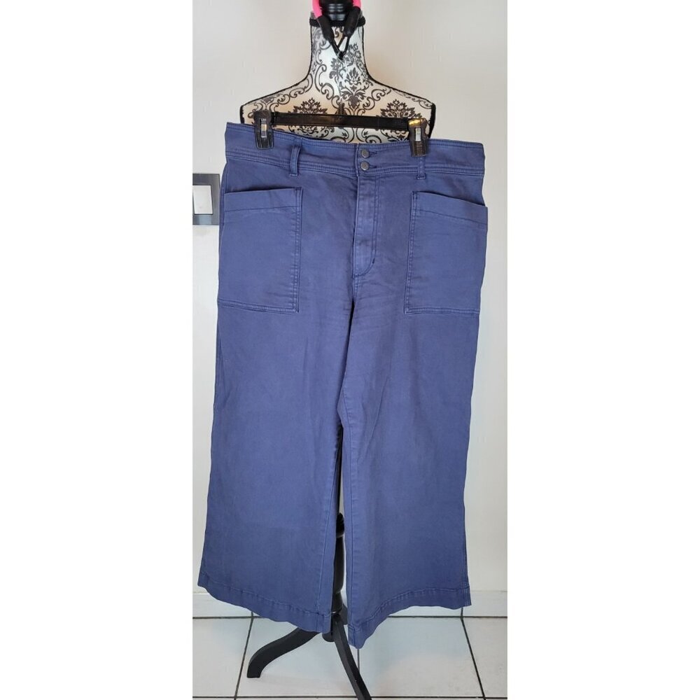 Joe’s jeans Womens Wide Leg Ankle Crop High Waist Jeans Sz 14 Pagent Blue